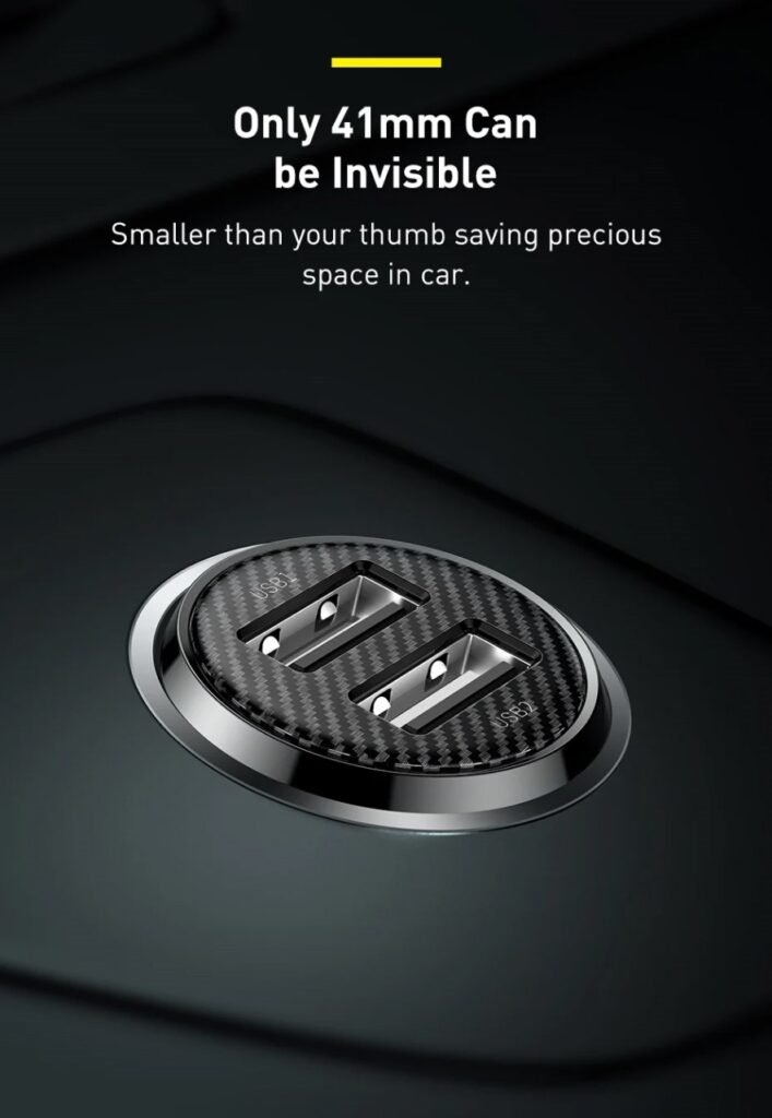 Baseus CCALLP-01 Grain Pro Dual USB (Dual USB 4.8A) Car Charger mymemorylk.com 3