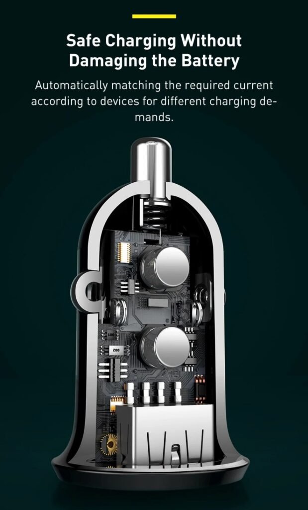 Baseus CCALLP-01 Grain Pro Dual USB (Dual USB 4.8A) Car Charger mymemorylk.com 3