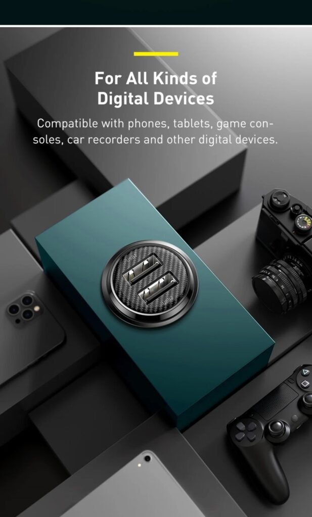 Baseus CCALLP-01 Grain Pro Dual USB (Dual USB 4.8A) Car Charger mymemorylk.com 3