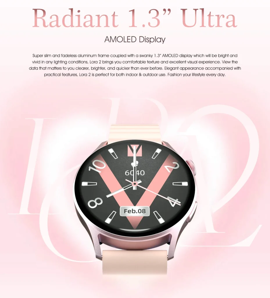 Kieslect Lady Watch Lora 2 AMOLED Calling Smart Watch mymemorylk.com