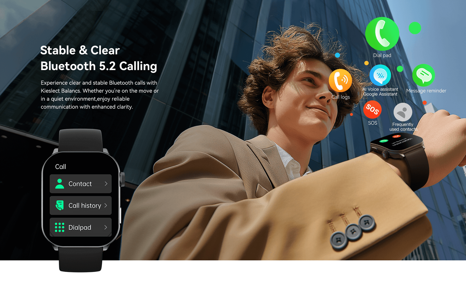 Kieslect Balancs Smart Calling Watch mymemorylk.com
