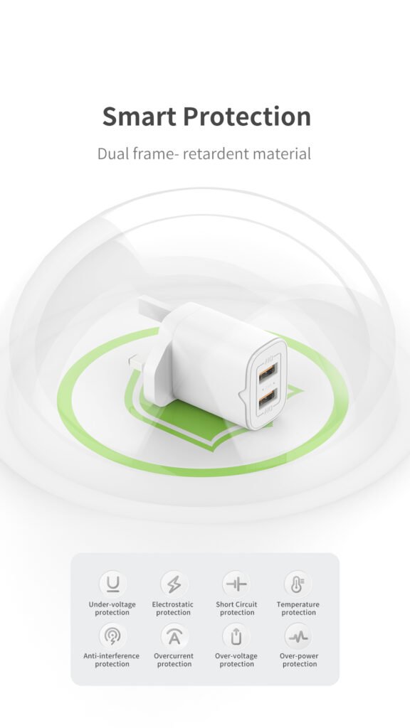 Recci RC53UL 2.1A Travel Charger And Lightning Cable
