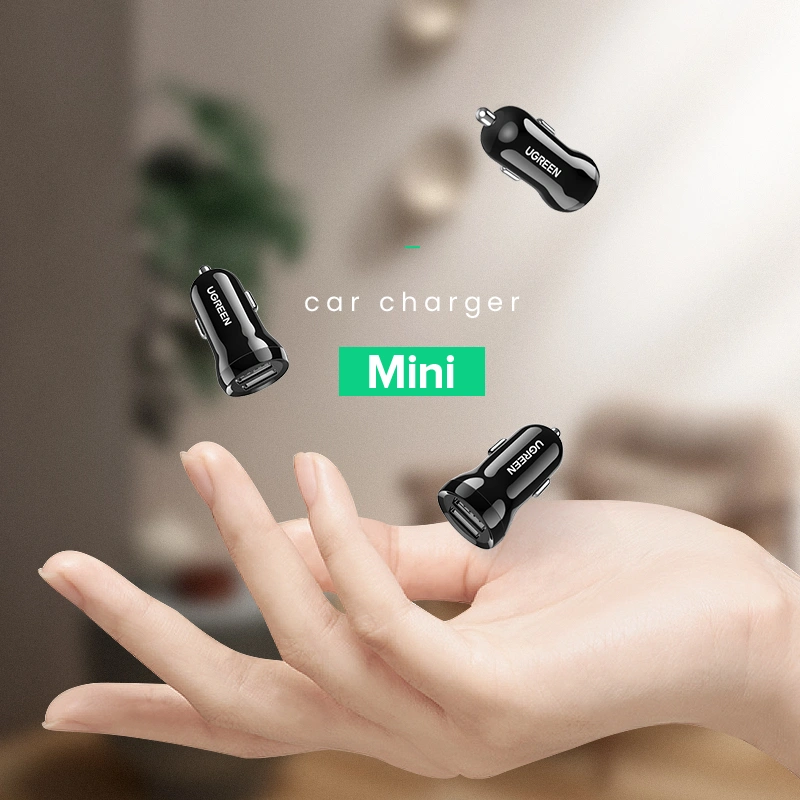 UGREEN ED018 24W DUAL USB CAR CHARGER (DUAL USB-A CAR CHARGER)