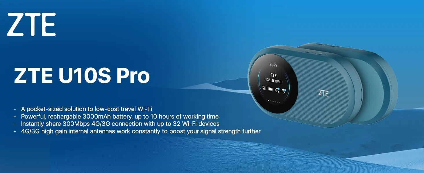 ZTE U10S Pro Wireless Mobile Wi-Fi Router