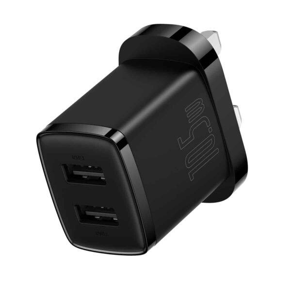 Baseus 10.5W Dual USB UK Pin Charging Adapter