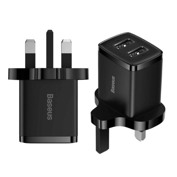 Baseus 10.5W Dual USB UK Pin Charging Adapter