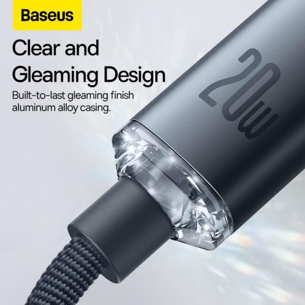 Baseus Crystal Shine Series 20W 2M Type-C to Lightning Fast Charging Data Cable