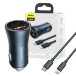 Baseus 40W Golden Contactor Pro Dual Car Charger + Data Cable mymemorylk.com