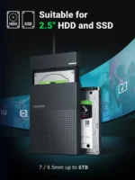 UGREEN CM471 2.5 INCH SATA HDD SSD 5GBPS HARD DRIVE ENCLOSURE (WITH USB 3.0 INBUILT CABLE)