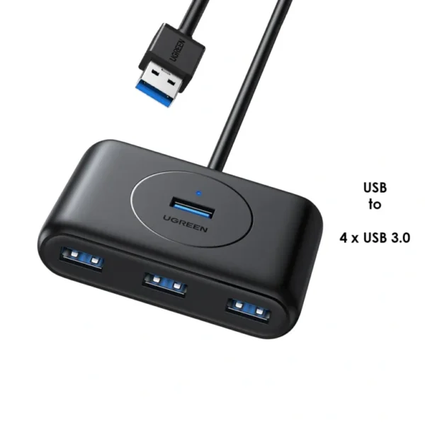 UGREEN CR113 USB 3.0 HUB 0.5M (BLACK) - Image 1