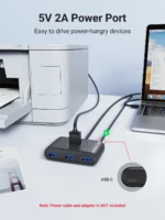 UGREEN CR113 USB 3.0 HUB 0.5M (BLACK)