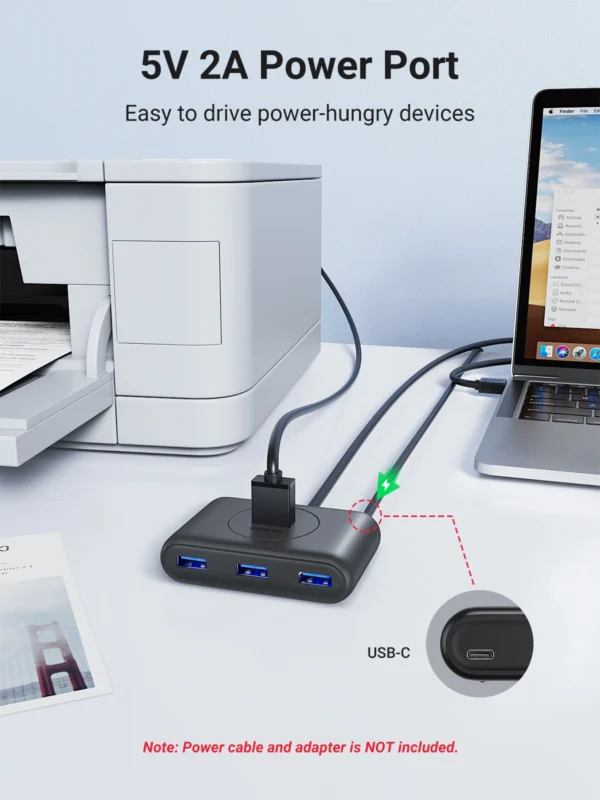 UGREEN CR113 USB 3.0 HUB 0.5M (BLACK)