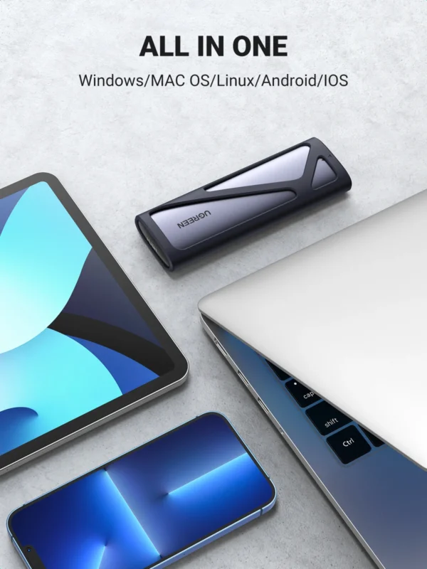 UGREEN CM400 TYPE-C TO M.2 NGFF 6GB ENCLOSURE USB TO TYPE-C CABLE 50CM