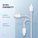 UGREEN US171 TYPE-C TO LIGHTNING 1 METER 20W PD FAST CHARGING 3A MAX WHITE