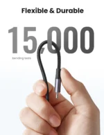 UGREEN US304 Type-C to Lightning MFI Certified Aluminum Shell Braided Cable 1 Meter (BLACK)