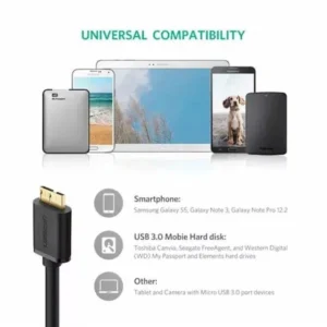 Ugreen Us130 Usb 3.0 A Male To Micro Usb 3.0 Male Cable 0.5M (Black)