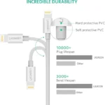Ugreen Us155 Usb to Lightning Nickel Plating Mfi Certified Cable 1 Meter (White)