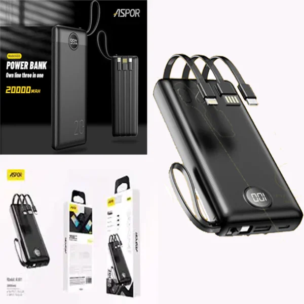 ASPOR A301 20000mAh 4 in 1 Power Bank