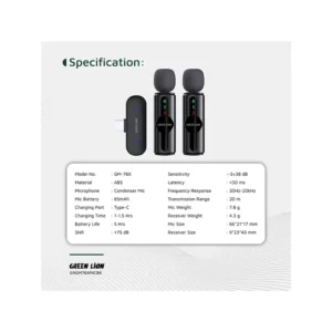 Green Lion GM-76X 3 in 1 3-Level Noise Cancellation Microphone