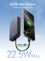 UGREEN PB505 20000mAh 20W Power Bank with Integrated Type-C Cable