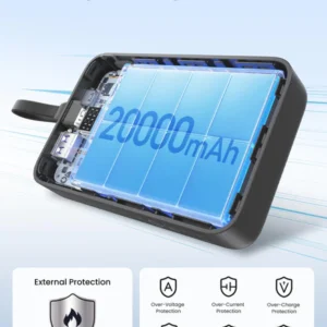UGREEN PB505 20000mAh 20W Power Bank with Integrated Type-C Cable