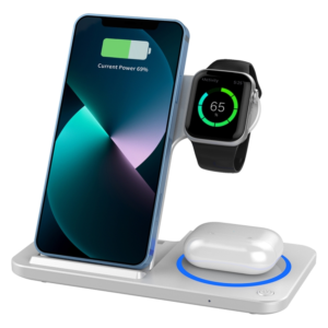 WIWU Wi-W020 3 in 1 Foldable 15W Wireless Charger mymemorylk.com
