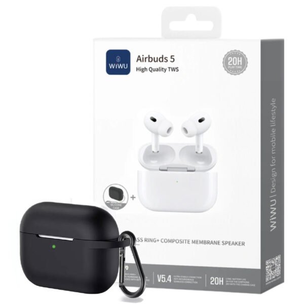 WiWU Airbuds 5 Wireless Earbuds with Silicon Cover - Image 1