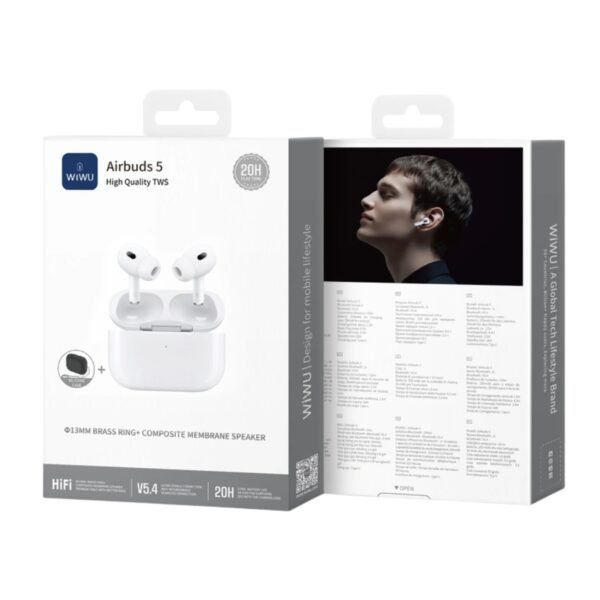 WiWU Airbuds 5 Wireless Earbuds with Silicon Cover