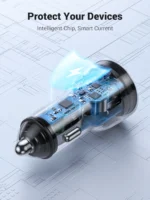 UGREEN 60W Dual Type-C Port PD Fast Car Charger - 70594