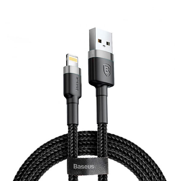 Baseus Cafule 1 Meter Nylon Braided Cable USB To Lightning QC3.0 2.4A - CATKLF-BG1 - mymemorylk.com