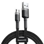 Baseus Cafule 1M Cable USB For Micro 2.4A Gray+Black – CAMKLF-BG1 - mymemorylk.com
