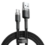 Baseus Cafule Cable USB For Type-C 3A 1M Gray + Black - CATKLF-BG1 - mymemorylk.com