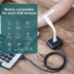 Baseus USB 4 Port HUB Square round Black - CAHUB-AY01 - Image 2