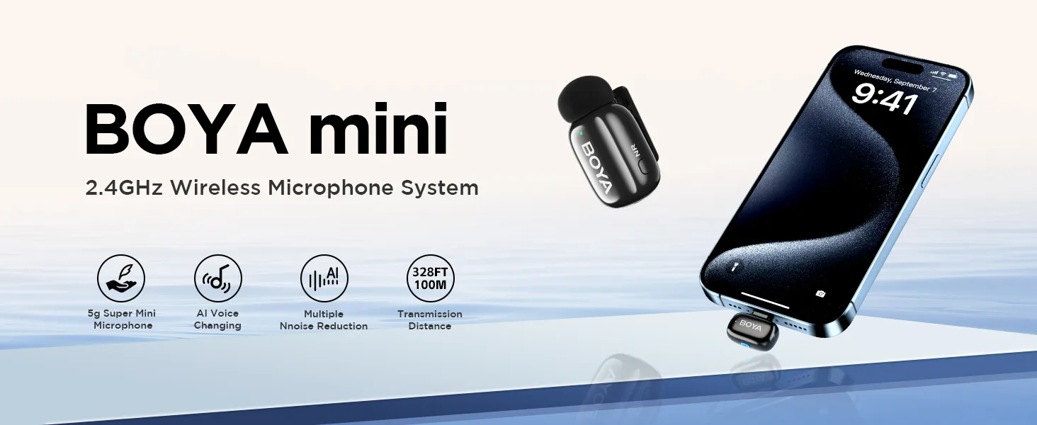 BOYA Mini-16 2.4 GHZ Ultra-Mini Wireless Microphone for iPhone-iPad - mymemorylk.com