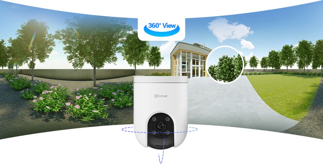 EZVIZ H8C Pro 3K 5mp Pan Tilt Auto Zoom Tracking Smart Wi-Fi Camera MY MEMORY