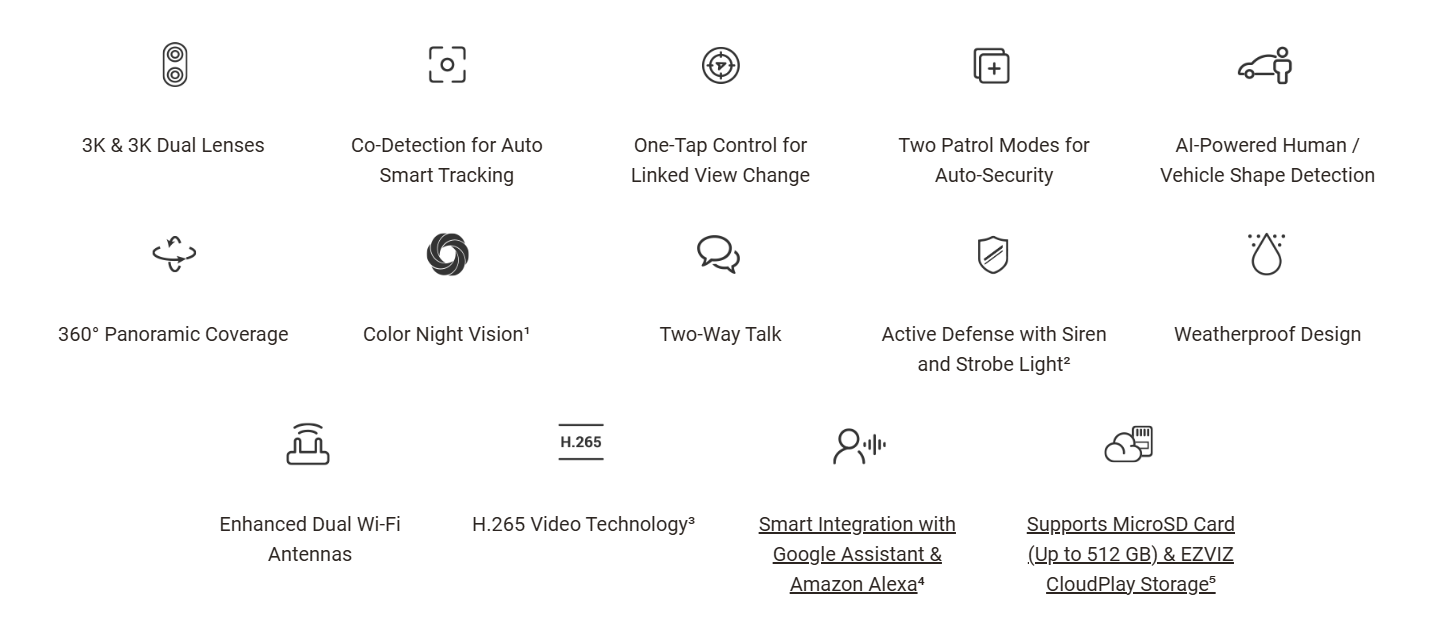 H9c Dual 3K - Dual-Lens Pan & Tilt Wi-Fi Camera - mymemorylk.com