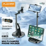 PLOKAMA DT100 Flexible Aluminium Desktop Stand – 360° Rotatable Phone & Tablet Holder - mymemorylk.coma