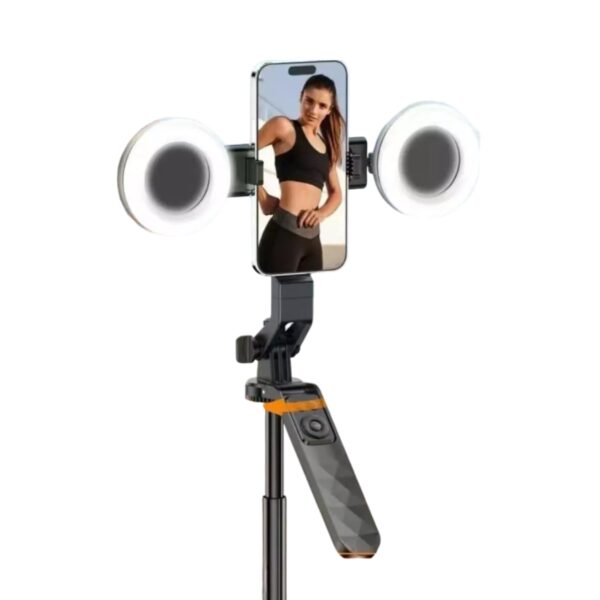 Plokama Live-P10 Pro Selfie Stick Tripod With LED Fill light And Bluetooth Remote - mymemorylk.com