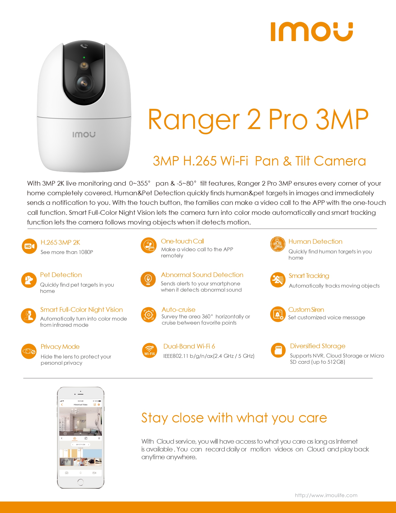 Ranger 2 Pro 3MP 3MP Wi-Fi PT Camera IPC-S2EP-3R1S - mymemorylk.com