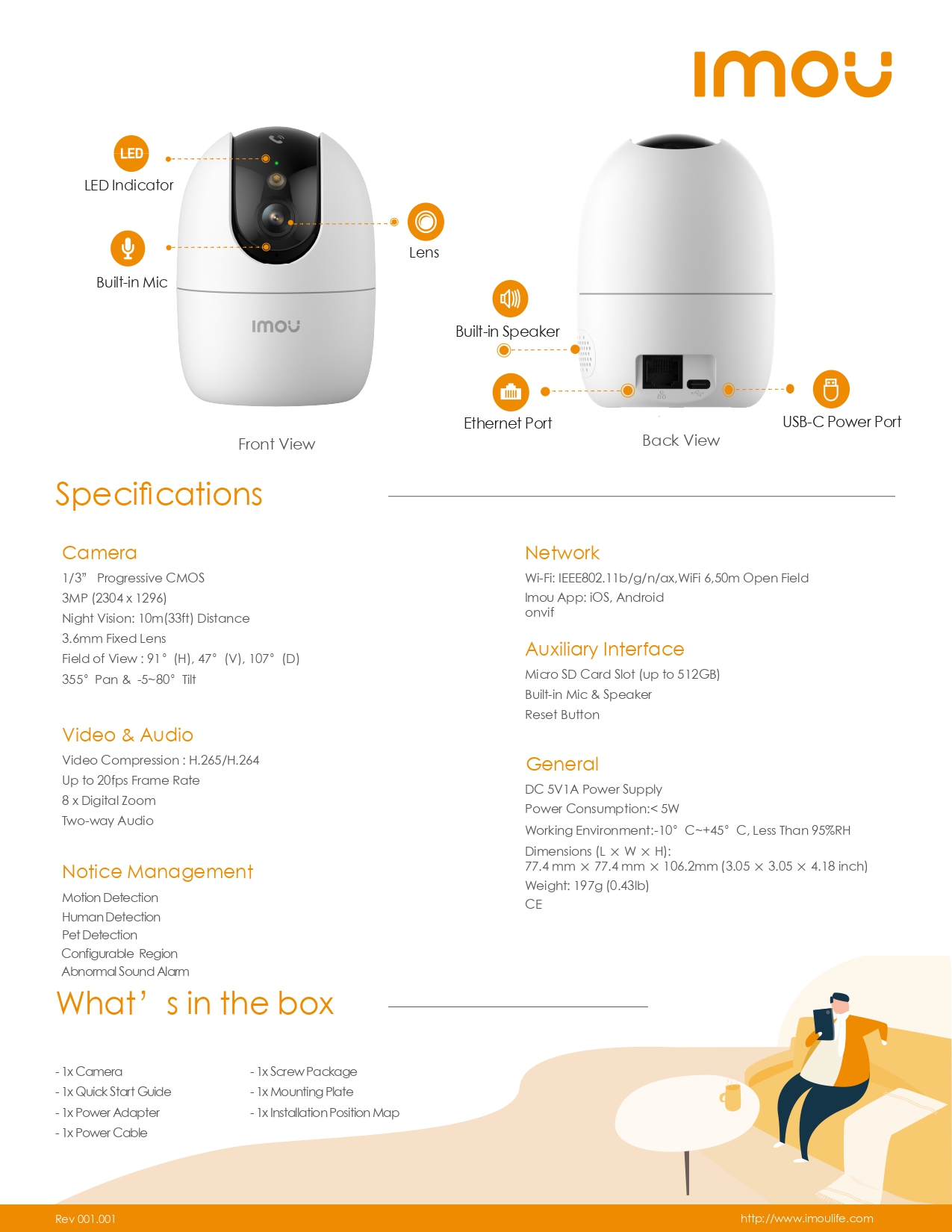 Ranger 2 Pro 3MP 3MP Wi-Fi PT Camera IPC-S2EP-3R1S - mymemorylk.com