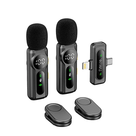 WiWU WI-WM007 Dual Wireless Lavalier Microphone - mymemorylk.com