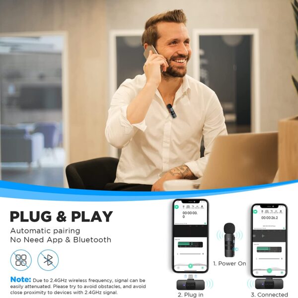 Boya By-V1 2.4ghz Wireless Lightning Microphone