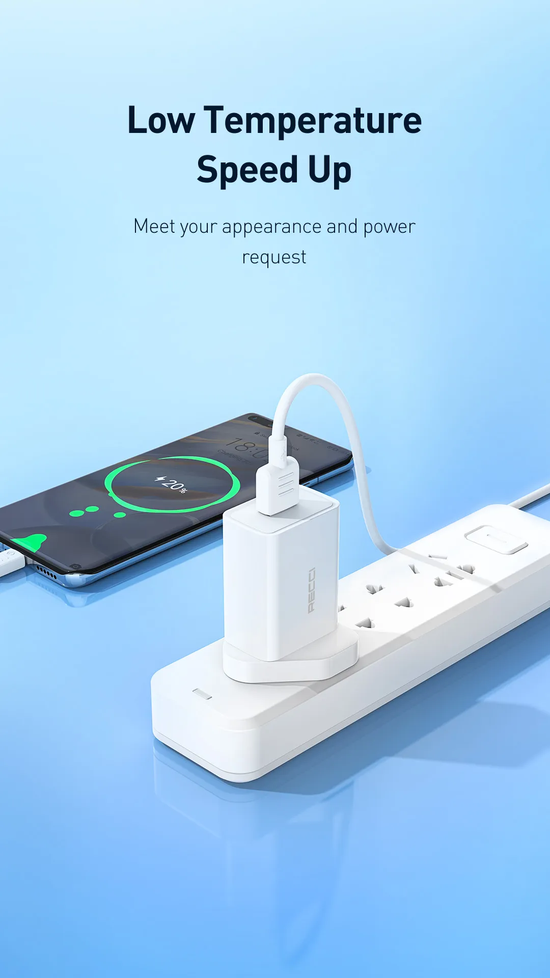 Recci RC61U 2.4A Smart USB Charger