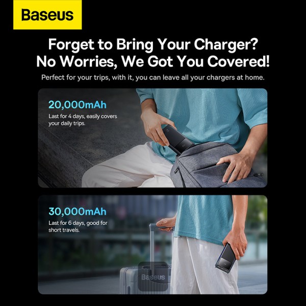 Baseus 20000mAh 22.5W Star-Lord Digital Display Fast Charge Power Bank - Black PPXJ060001