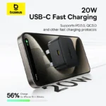 Baseus 20W Palm Fast Charger Type C UK Pin - Cosmic Black