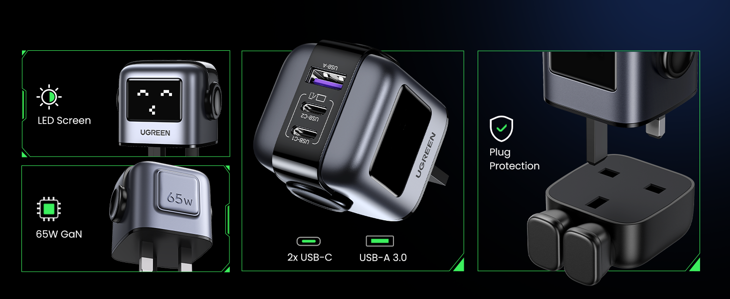 UGREEN 65W UNO RG GaN Fast Charging Adapter – 25686 MY MEMORY