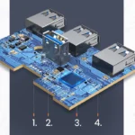 UGREEN CR113 4 – Port USB 3.0 Hub with USB-C Port 1 Meter