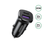 UGREEN EC305 30W Type-C + Usb Dual Port Car Charger – 25845