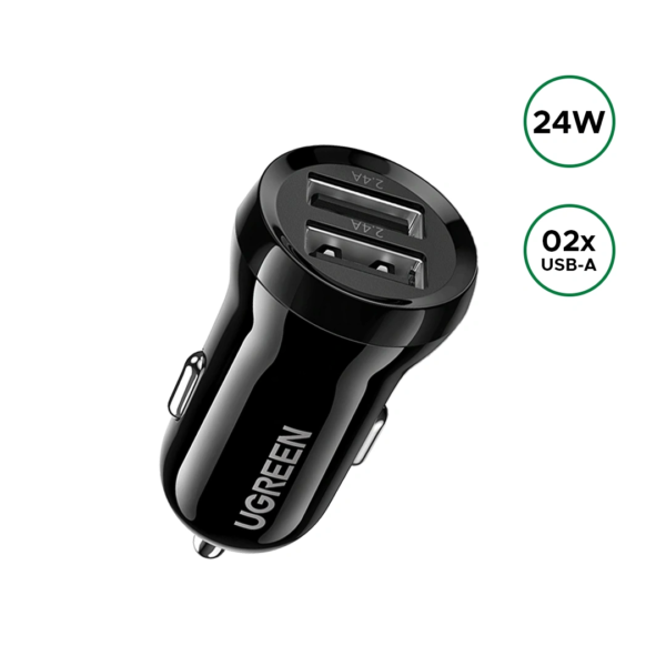 UGREEN ED018 24W Dual USB A Car Charger – 50875