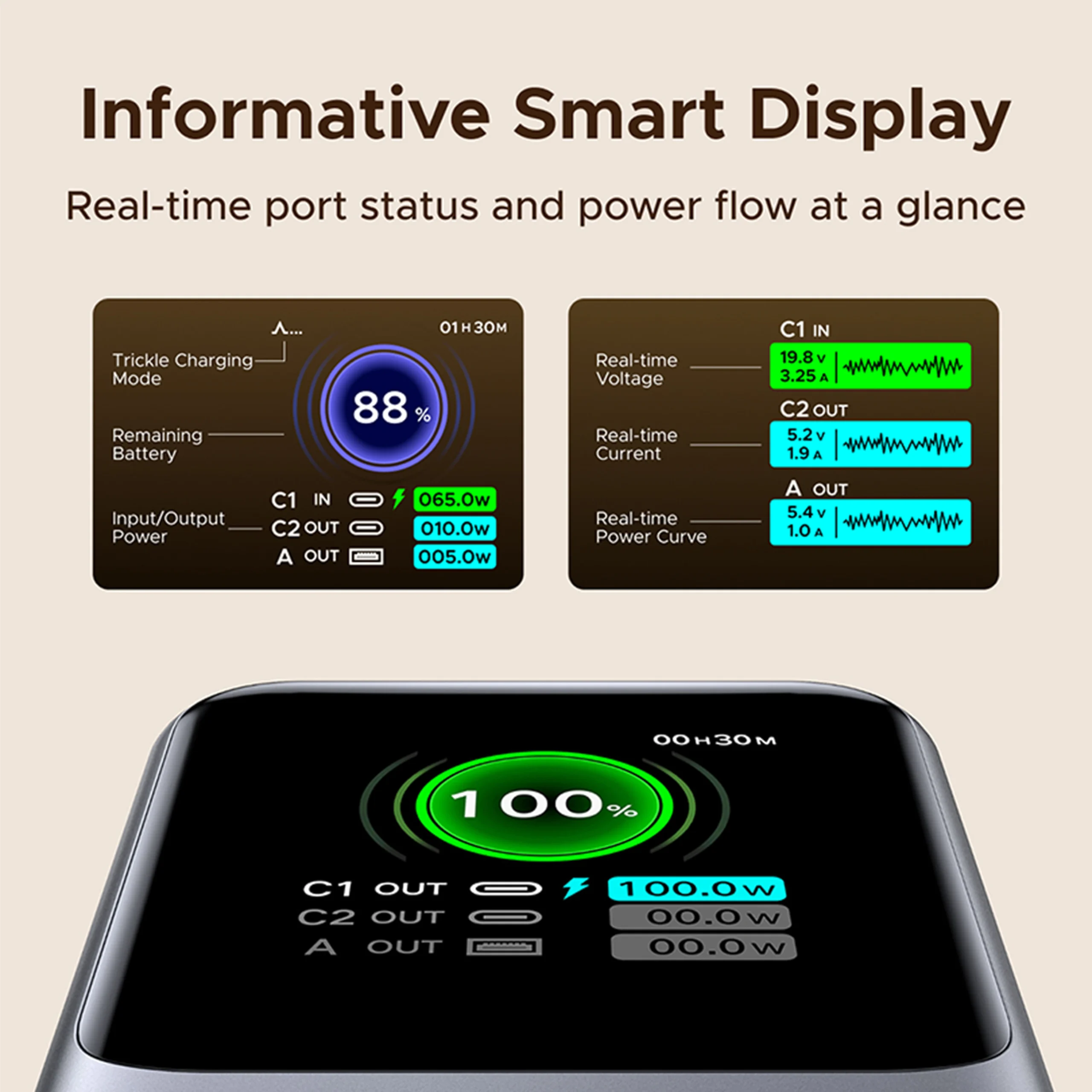 UGREEN PB726 20000mAh 165W Power Bank with Retractable Cable – 55987B MY MEMORY UGREEN PB726 20000mAh 165W Power Bank with Retractable Cable 55987B